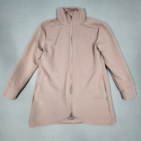 MPG Mondetta Performance Gear Pink Jacket XL Zip Up Athletic Ribbed Casual - Picture 1 of 14